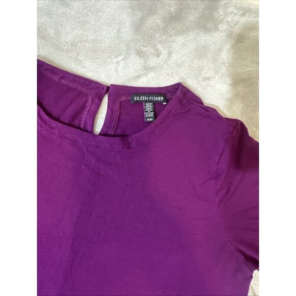 Women’s Eileen Fisher Dress Purple Stretch Size Medium - Picture 9 of 13